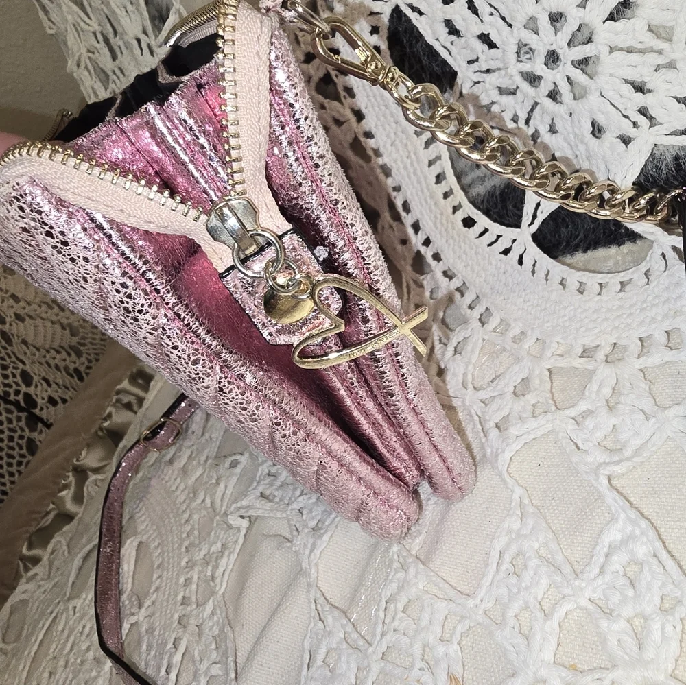 Victoria's Secret Pink Glitter Crossbody, Shoulder Bag, Purse